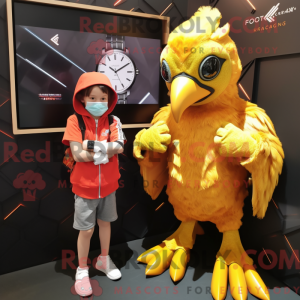 Guldfasan maskot kostume...