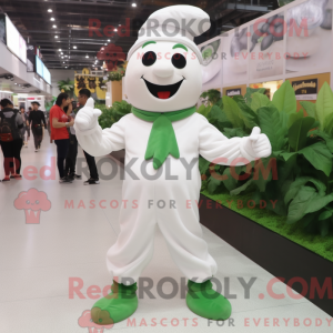 Hvid spinat maskot kostume...