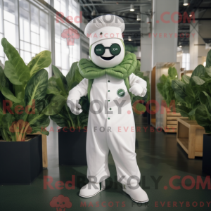 White Spinach mascot...