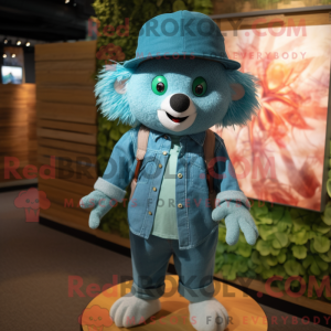 Teal Hedgehog mascot...