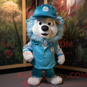 Teal Hedgehog mascot...