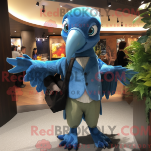Blå Archeopteryx maskot...