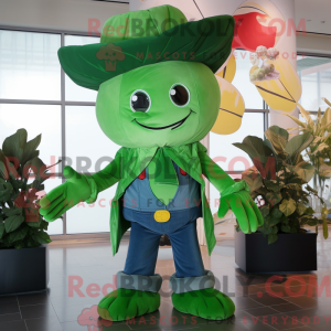 Grøn spinat maskot kostume...