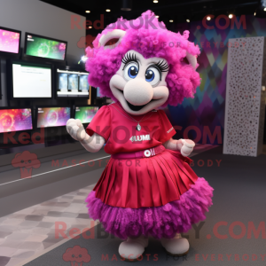 Magenta Ram-mascottekostuum...