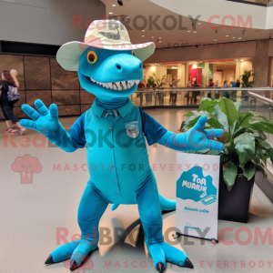 Cyan Allosaurus máscara de...