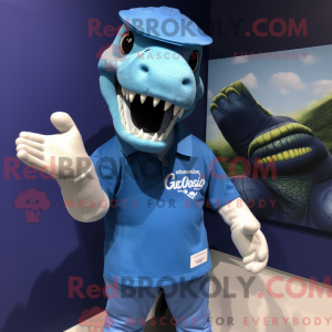 Cyan Allosaurus mascot...