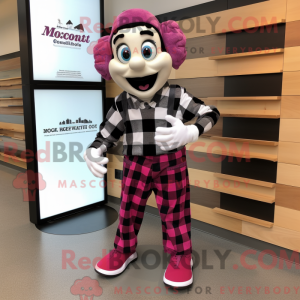 Magenta Mime maskot kostume...