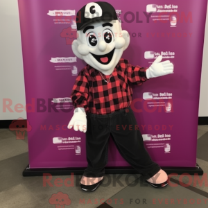 Magenta Mime mascot costume...