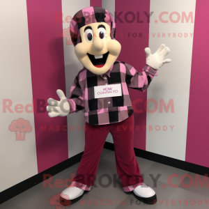 Magenta Mime Maskottchen...