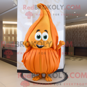 Orange Onion mascot costume...