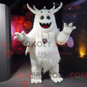 White Demon mascot costume...