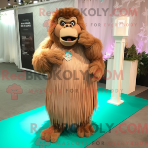 Tan Orangutan mascot...