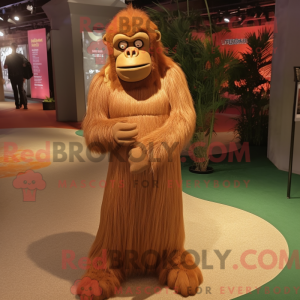 Tan orangutang maskot drakt...