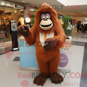 Tan Orangutan mascot...
