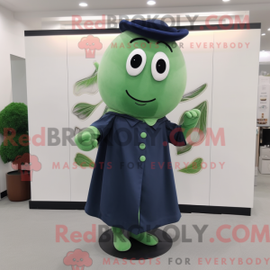 Navy Green Bean maskot...