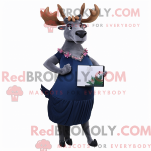 Navy Elk mascot costume...