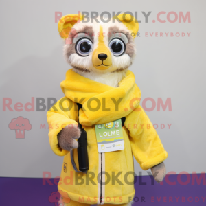 Lemon Yellow Lemur mascot...
