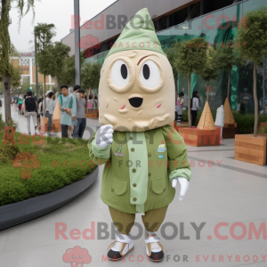 Olive Ice Cream Cone mascot...