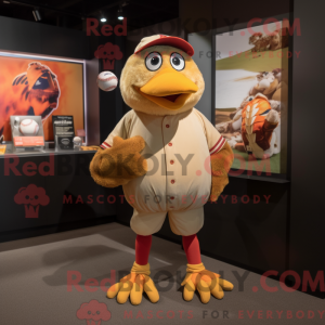 Guld Tyrkiet maskot kostume...