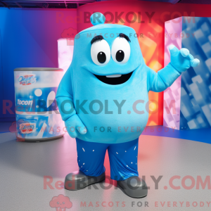 Sky Blue Soda Can mascot...