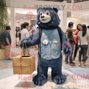 Navy Sloth Bear maskot...