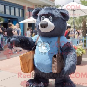 Navy Sloth Bear mascot...