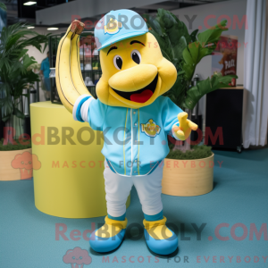 Cyan Baa mascot costume...