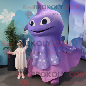 Lavendel Stingray maskot...