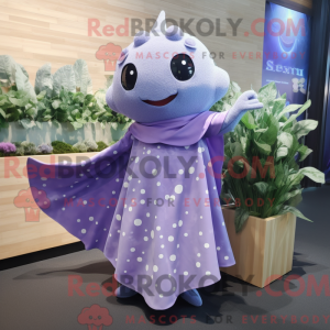 Lavendel Stingray maskot...