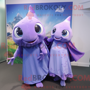 Lavendel Stingray maskot...