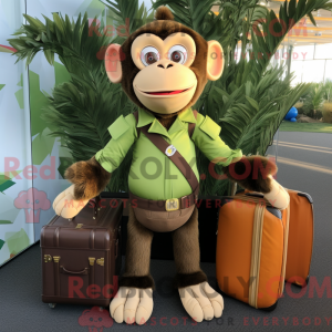 Olive Monkey maskot kostume...