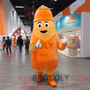 Oranje ijs mascotte kostuum...