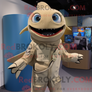 Tan sværdfisk maskot...
