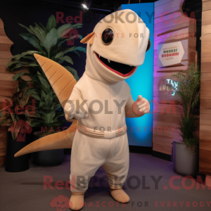 Tan sværdfisk maskot...