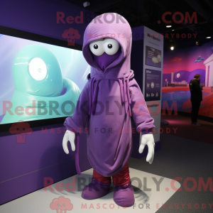 Purple Squid mascot costume...