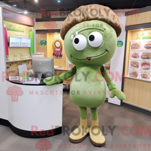 Oliven Donut maskot kostume...