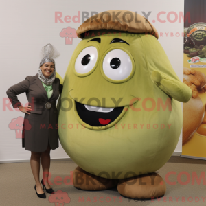 Oliven Donut maskot kostume...