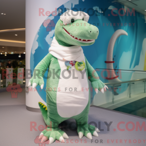 Mascotte de crocodile blanc...