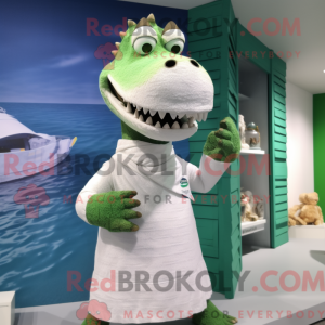Mascotte de crocodile blanc...