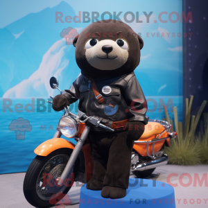 Black Seal mascot costume...