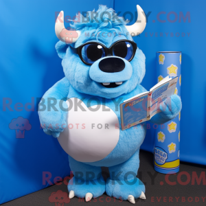 Sky Blue Buffalo maskot...