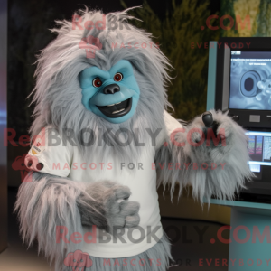 Grå Yeti-maskotkostumefigur...