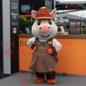 Rust Pig mascottekostuum...