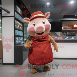 Rust gris maskot drakt...