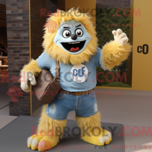 Gouden Yeti-mascottekostuum...