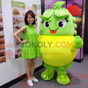 Postava maskota Lime Green...