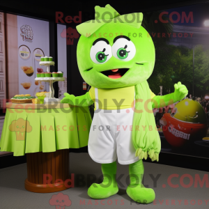 Lime Green Dim Sum mascot...