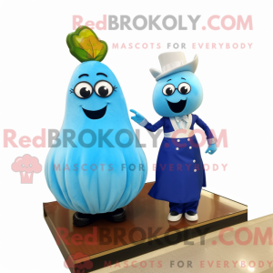 Sky Blue Pear mascot...