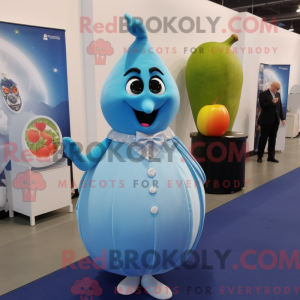 Sky Blue Pear mascot...