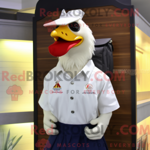 Cream Rooster mascot...